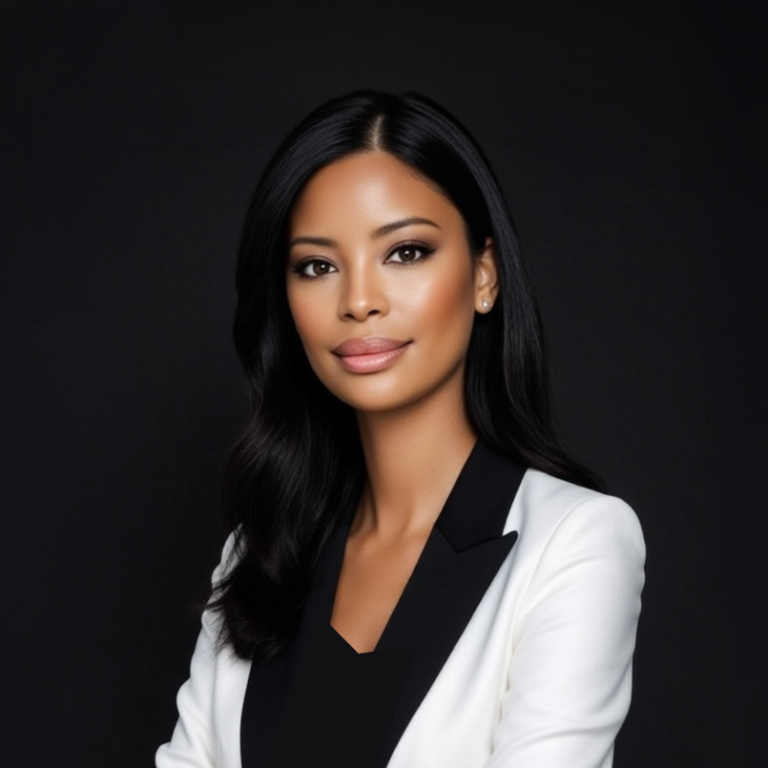 Headshot of keynote speaker, Wallis Mills, wearing a white blazer in front of a black backdrop.