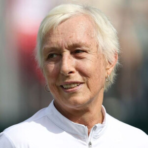 Headshot of Martina Navratilova, former pro tennis player.
